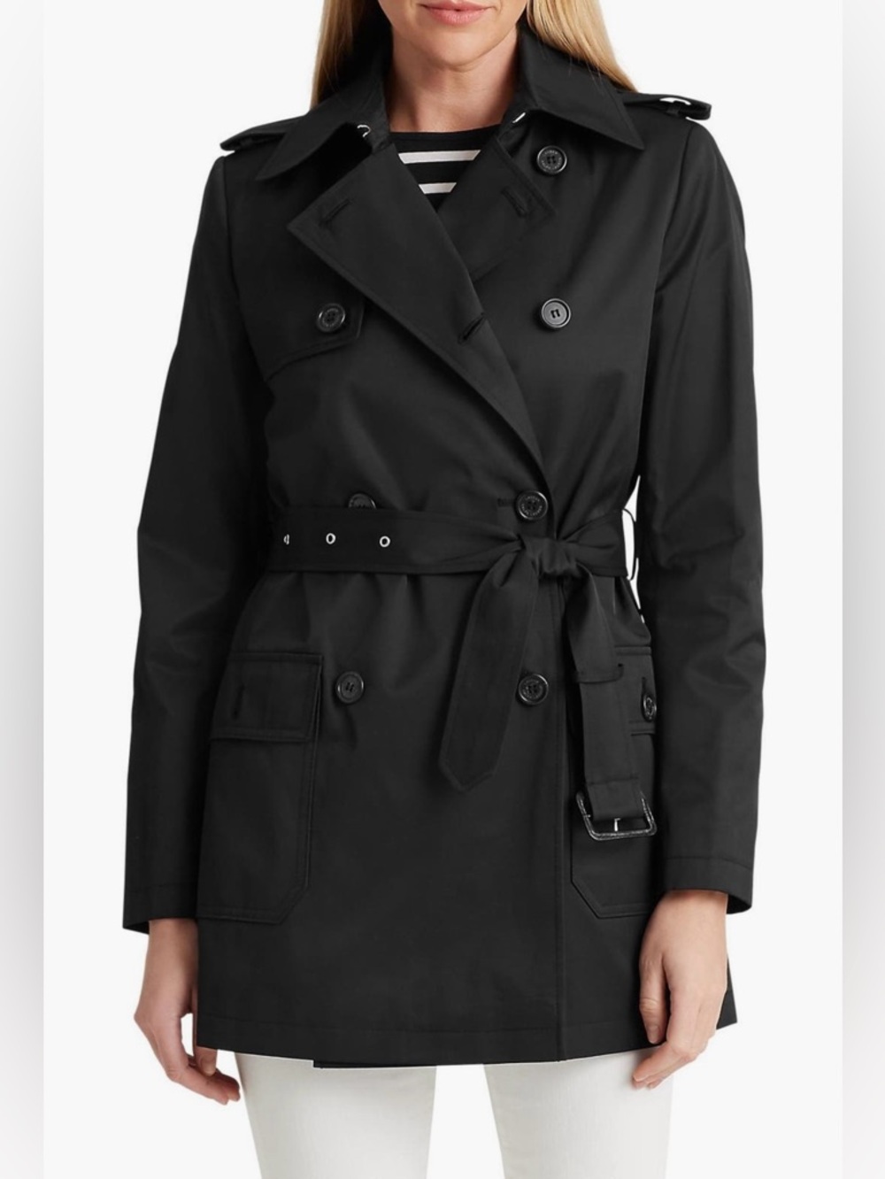 Lauren Ralph Lauren Taffetta double breasted trench coat